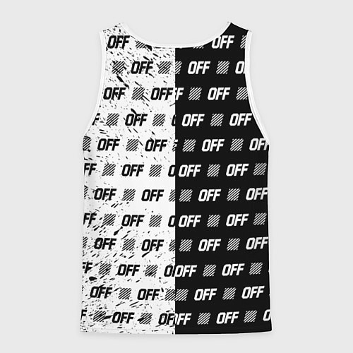 Мужская майка без рукавов Off-White: Black & White / 3D-Белый – фото 2