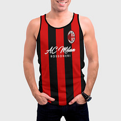 Майка-безрукавка мужская AC Milan, цвет: 3D-черный — фото 2