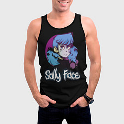 Майка-безрукавка мужская Sally Face: Dead Smile, цвет: 3D-черный — фото 2
