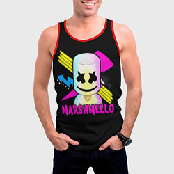 Майка-безрукавка мужская Marshmello DJ, цвет: 3D-красный — фото 2
