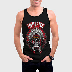 Майка-безрукавка мужская Indians Skulls, цвет: 3D-черный — фото 2