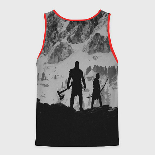 Мужская майка без рукавов God of War: Grey Day / 3D-Красный – фото 2