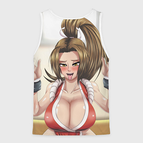 Мужская майка без рукавов Май Сирануи boobs - sexy ahegao / 3D-Белый – фото 2