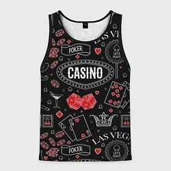 Майка-безрукавка мужская Casino, цвет: 3D-черный