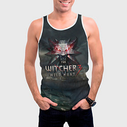 Майка-безрукавка мужская The Witcher 3: Wild Hunt, цвет: 3D-белый — фото 2