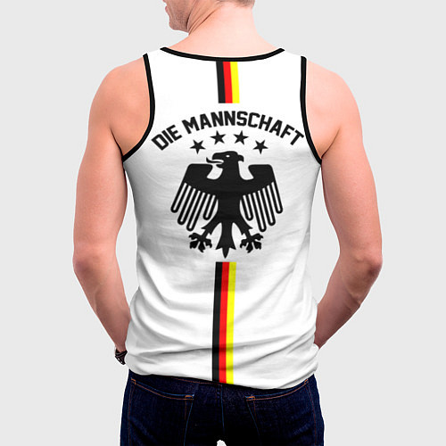 Мужская майка без рукавов Сборная Германии / 3D-Черный – фото 4