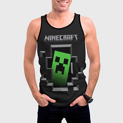 Майка-безрукавка мужская Minecraft Creeper, цвет: 3D-черный — фото 2