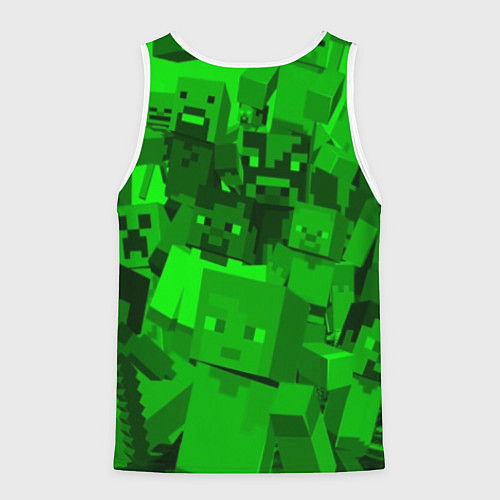 Мужская майка без рукавов Minecraft game characters / 3D-Белый – фото 2