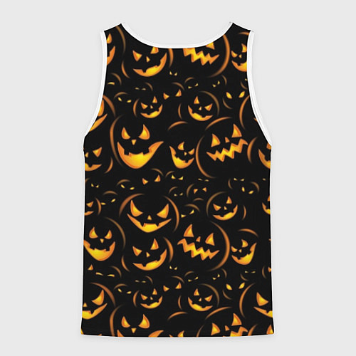 Мужская майка без рукавов Тыквы на хэллоуин - паттерн / 3D-Белый – фото 2