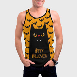 Майка-безрукавка мужская Happy Halloween, цвет: 3D-черный — фото 2