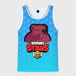 Майка-безрукавка мужская Bear: Brawl Stars, цвет: 3D-белый