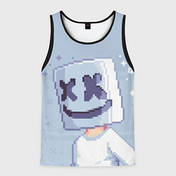 Майка-безрукавка мужская Marshmello Pixel, цвет: 3D-черный