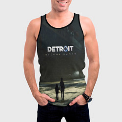 Майка-безрукавка мужская Detroit: Become Human, цвет: 3D-черный — фото 2