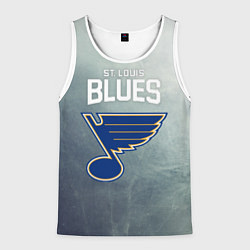 Майка-безрукавка мужская St Louis Blues, цвет: 3D-белый