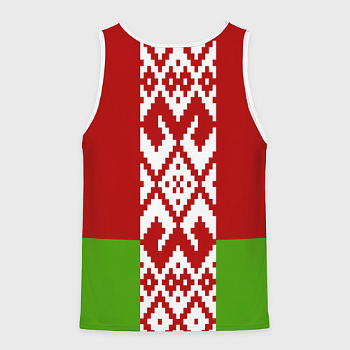 Мужская майка без рукавов Беларусь флаг / 3D-Белый – фото 2