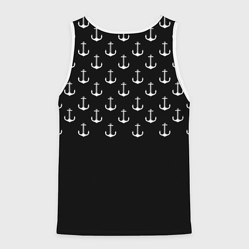 Мужская майка без рукавов Минималистичные Якоря / 3D-Белый – фото 2
