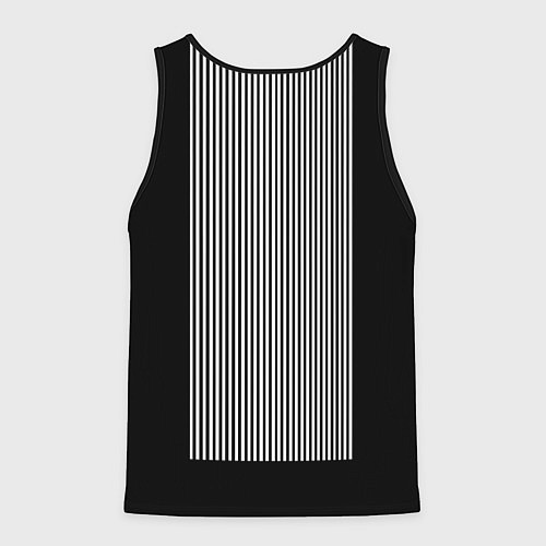 Мужская майка без рукавов Полосатый Стиль / 3D-Черный – фото 2