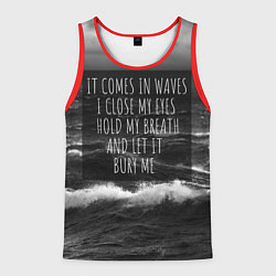 Майка-безрукавка мужская Bring Me The Horizon - it comes in waves, цвет: 3D-красный