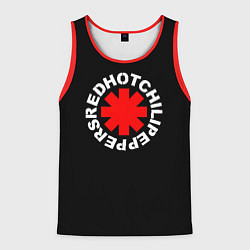 Мужская майка без рукавов Red Hot chili peppers logo on black