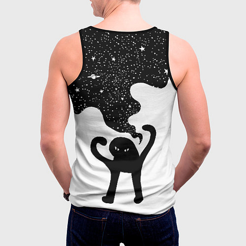 Мужская майка без рукавов Ъуъ съука - космос / 3D-Черный – фото 4