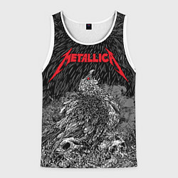 Майка-безрукавка мужская Metallica птица на черепах, цвет: 3D-белый