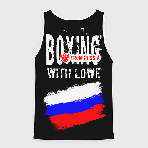 Мужская майка без рукавов Boxing from Russia / 3D-Белый – фото 2