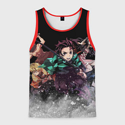 Майка-безрукавка мужская KIMETSU NO YAIBA, цвет: 3D-красный