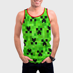 Майка-безрукавка мужская MINECRAFT, цвет: 3D-красный — фото 2