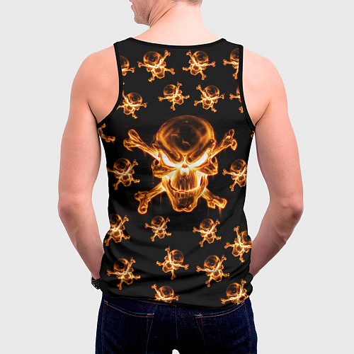 Мужская майка без рукавов Черепа / 3D-Черный – фото 4