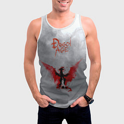 Майка-безрукавка мужская Dragon Age, цвет: 3D-белый — фото 2