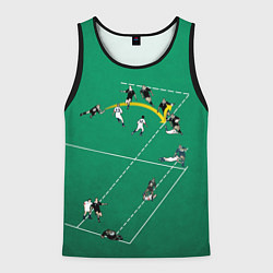 Майка-безрукавка мужская Игра в регби, цвет: 3D-черный