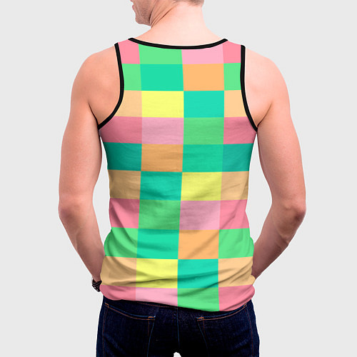 Мужская майка без рукавов Кубик Рубика / 3D-Черный – фото 4