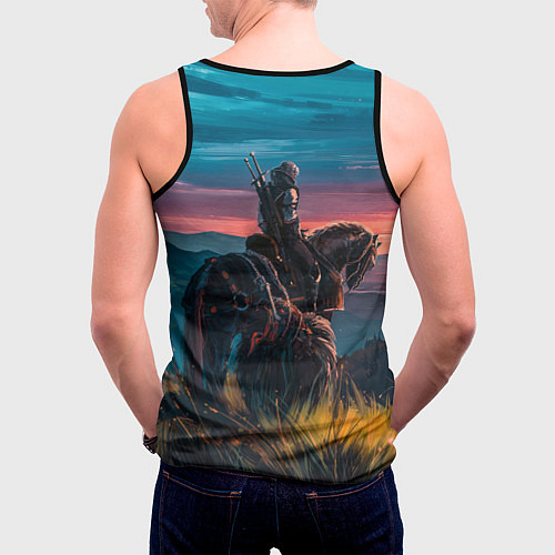 Мужская майка без рукавов The Witcher / 3D-Черный – фото 4