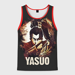 Майка-безрукавка мужская Yasuo, цвет: 3D-красный