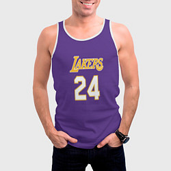 Майка-безрукавка мужская Los Angeles Lakers Kobe Brya, цвет: 3D-белый — фото 2