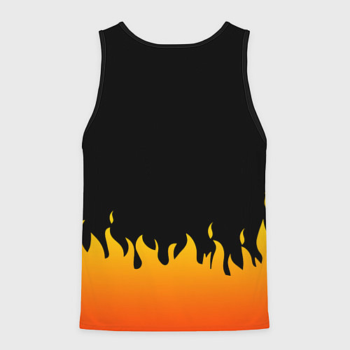 Мужская майка без рукавов MY HERO ACADEMIA яркое пламя / 3D-Черный – фото 2