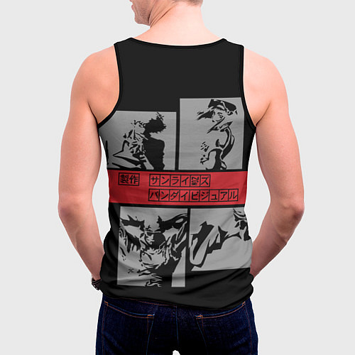 Мужская майка без рукавов Cowboy Bebop anime / 3D-Черный – фото 4