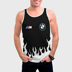 Майка-безрукавка мужская BMW БМВ, цвет: 3D-белый — фото 2