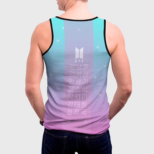 Мужская майка без рукавов BTS / 3D-Черный – фото 4