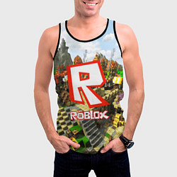Майка-безрукавка мужская ROBLOX, цвет: 3D-черный — фото 2