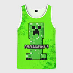 Майка-безрукавка мужская MINECRAFT, цвет: 3D-белый