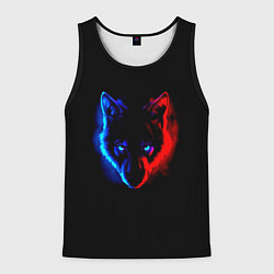 Майка-безрукавка мужская Волк, цвет: 3D-черный