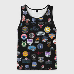 Майка-безрукавка мужская NBA Pattern, цвет: 3D-черный