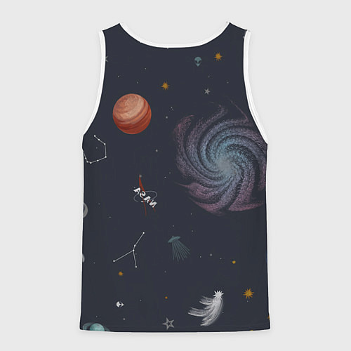 Мужская майка без рукавов NASA / 3D-Белый – фото 2