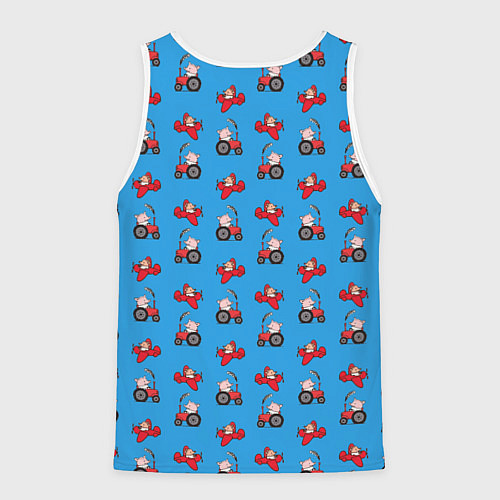 Мужская майка без рукавов Поросенок Пётр / 3D-Белый – фото 2