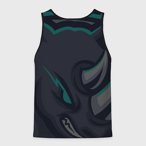 Мужская майка без рукавов Форма Rhino / 3D-Черный – фото 2