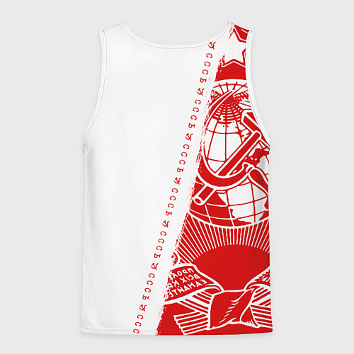 Мужская майка без рукавов СССР / 3D-Белый – фото 2