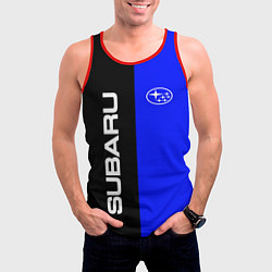 Майка-безрукавка мужская SUBARU, цвет: 3D-красный — фото 2