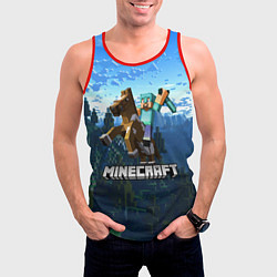 Майка-безрукавка мужская Minecraft Майнкрафт, цвет: 3D-красный — фото 2