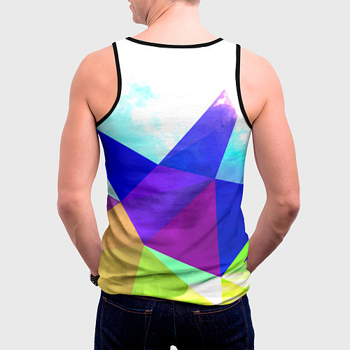 Мужская майка без рукавов Сноуборд / 3D-Черный – фото 4